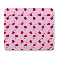 Kawaii Cherries Red Pattern Large Mousepads by snowwhitegirl