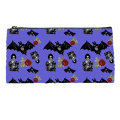 Goth Bat Floral Pencil Cases by snowwhitegirl