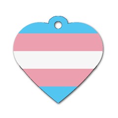 Transgender Pride Flag Dog Tag Heart (one Side) by lgbtnation