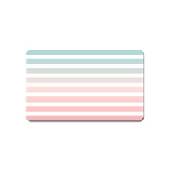 Horizontal Pinstripes In Soft Colors Magnet (name Card) by shawlin