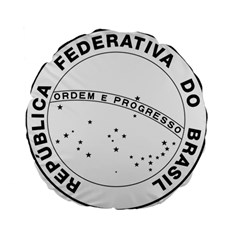 National Seal Of Brazil Standard 15  Premium Flano Round Cushions by abbeyz71