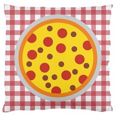 Pizza Table Pepperoni Sausage Copy Large Cushion Case (two Sides) by Nexatart