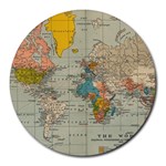 World Map Vintage Round Mousepads