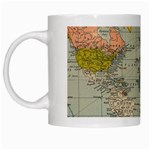 World Map Vintage White Mugs Left