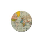 World Map Vintage Golf Ball Marker (10 pack)