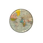 World Map Vintage Hat Clip Ball Marker (4 pack)