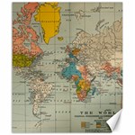World Map Vintage Canvas 20  x 24 