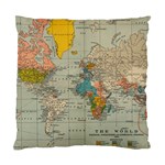 World Map Vintage Standard Cushion Case (One Side)