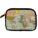 World Map Vintage Digital Camera Leather Case