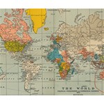 World Map Vintage Deluxe Canvas 14  x 11  (Stretched) 14  x 11  x 1.5  Stretched Canvas