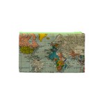 World Map Vintage Cosmetic Bag (XS) Back