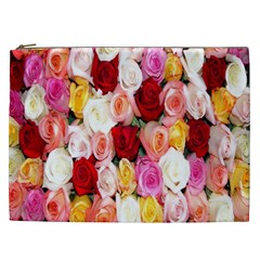 Roses Color Beautiful Flowers Cosmetic Bag (xxl) by BangZart