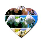 Snowball Branch Collage (I) Dog Tag Heart (One Side)