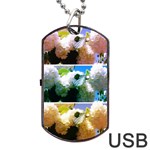 Snowball Branch Collage (I) Dog Tag USB Flash (Two Sides)