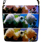 Snowball Branch Collage (I) Flap Closure Messenger Bag (S)