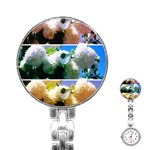 Snowball Branch Collage (I) Stainless Steel Nurses Watch