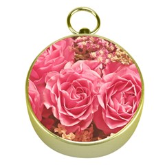 Roses Noble Roses Romantic Pink Gold Compasses by Pakrebo
