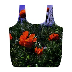 Poppy Field Full Print Recycle Bag (l) by okhismakingart