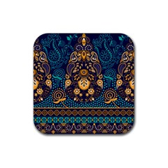 African Pattern Rubber Coaster (square)  by Sobalvarro