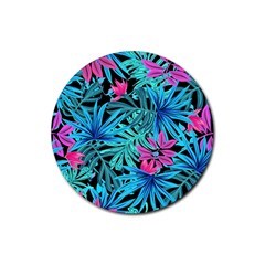 Leaves  Rubber Coaster (round)  by Sobalvarro