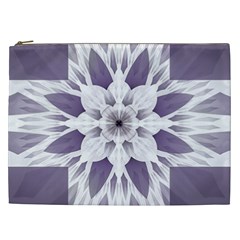 Fractal Floral Pattern Decorative Cosmetic Bag (xxl) by Pakrebo