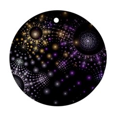 Fractal Spheres Glitter Design Ornament (round)