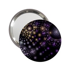 Fractal Spheres Glitter Design 2 25  Handbag Mirrors