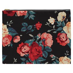 Vintage Roses Vector Seamless Pattern 02 Cosmetic Bag (xxxl) by Sobalvarro
