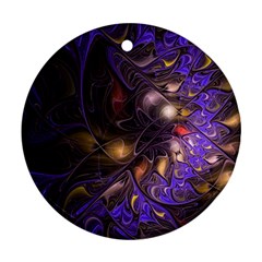 Fractal Purple Abstract Detail Ornament (round)