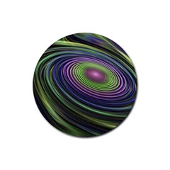 Fractal Pastel Fantasy Colorful Rubber Coaster (round)  by Pakrebo