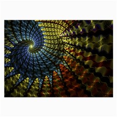 Fractal Spiral Colorful Geometry Large Glasses Cloth (2 Sides) by Pakrebo