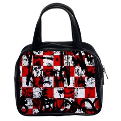 Emo Checker Graffiti Classic Handbag (two Sides) by ArtistRoseanneJones