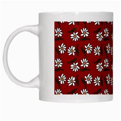 Daisy Red White Mugs by snowwhitegirl