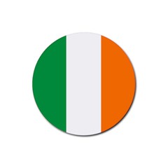 Flag Of Ireland Irish Flag Rubber Coaster (round)  by FlagGallery