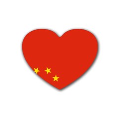 Chinese Flag Flag Of China Heart Coaster (4 Pack) 