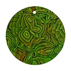 Background Abstract Green Seamless Ornament (round)