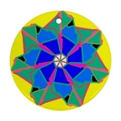 Mandala Wheel Pattern Ornament Ornament (round)