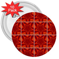 Pattern Seamless Stars Ornament 3  Buttons (10 Pack)  by Pakrebo