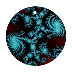 Fractal Spiral Abstract Pattern Art Ornament (round)