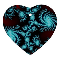 Fractal Spiral Abstract Pattern Art Heart Ornament (two Sides) by Pakrebo