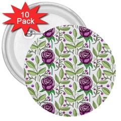Default Texture Background Floral 3  Buttons (10 Pack)  by Pakrebo