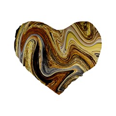 Abstract Acrylic Art Artwork Standard 16  Premium Flano Heart Shape Cushions by Pakrebo