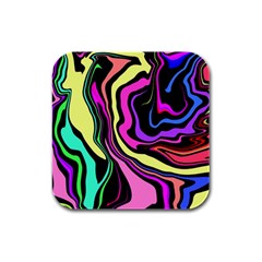 The 80s R Back Rubber Square Coaster (4 Pack)  by designsbyamerianna