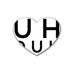 Uh Duh Heart Coaster (4 Pack)  by FattysMerch