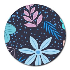 Pattern Nature Color Banner Modern Round Mousepads by Pakrebo