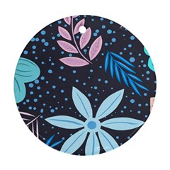 Pattern Nature Color Banner Modern Ornament (round)