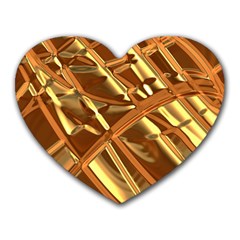 Gold Background Heart Mousepads by Alisyart