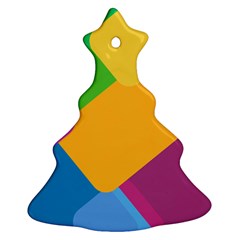 Geometry Nothing Color Christmas Tree Ornament (two Sides)