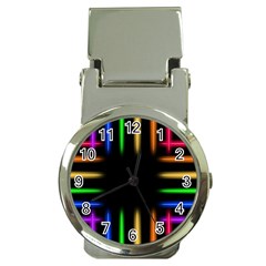 Neon Light Abstract Pattern Money Clip Watches