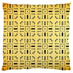 Background Yellow Large Flano Cushion Case (one Side)